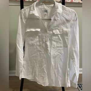 Old Navy Shear White Long Sleeve Top